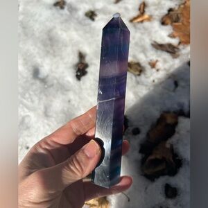 Blue (1) fluorite tower | Crystal